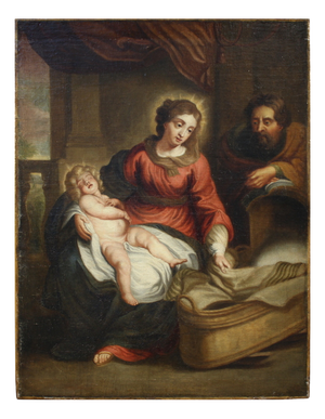Flemish Artist, Holy Family, 1770, Oil on Canvas