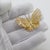 This vintage silver wearable art piece depicts a life size butterfly, crafted as a brooch pin, fashion accessory, or...