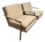 Pair of Chrome Lounge Chairs in White Leather Attributed to Milo Baughman For Sale