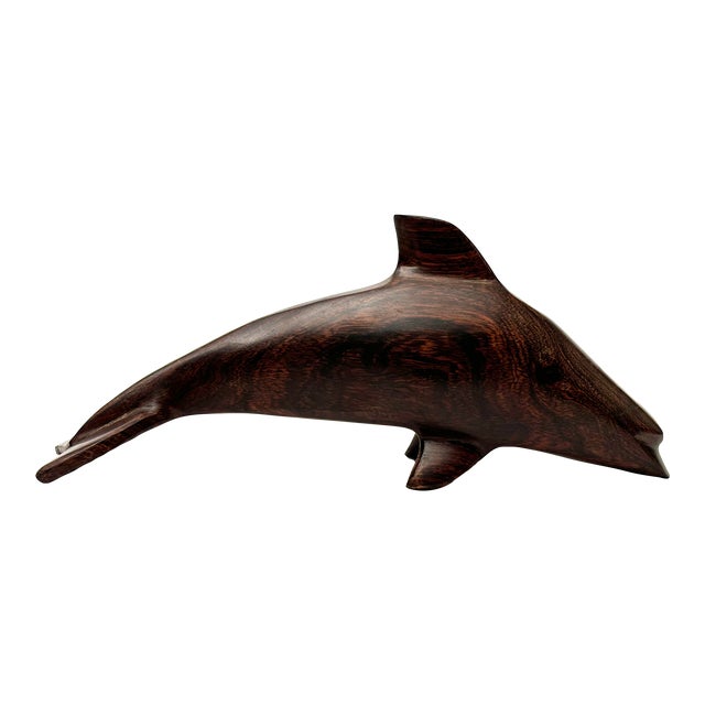 Vintage Rosewood Fish Carving For Sale