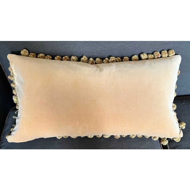 Antique 18th Century French Aubusson Tapestry Pillow With Passementerie Trim and Ball Tassel Fringe For Sale - Image 12 of 16