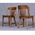 Mid-Century Modern Group of 3 Solid Wood Bankers or Library Chairs Early 20th Century For Sale - Image 3 of 16