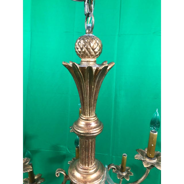 Vintage Italian Wood Carved 12 Light Chandelier For Sale In Dallas - Image 6 of 12