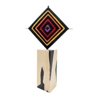Huichol-Inspired Ojo De Dios Sculpture For Sale
