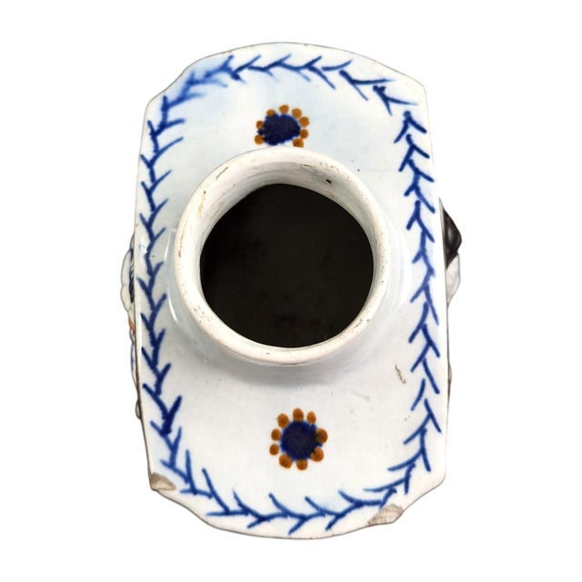 18th Century Scottish Pearlware Macaroni Tea Canister by George Gordon, 1790s For Sale - Image 5 of 8