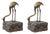 Art Deco Flamingo in Gilded Bronze, Spain, 1940, Set of 2 For Sale