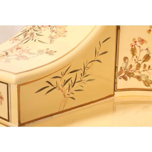 Chinoiserie Painted Carlton House Writing Desk With Chair For Sale - Image 11 of 18