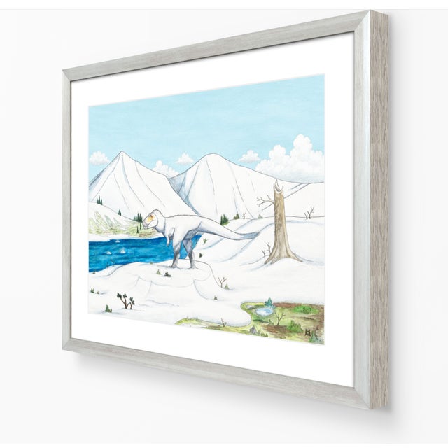 Atelier Aria Lumae Kai Hanna Van Wouden Nanuqsaurus Hoglundi Glacial Tyrant Original Watercolor Fine Art Cotton Rag Gallery Board Print 28 X 24 For Sale - Image 16 of 17