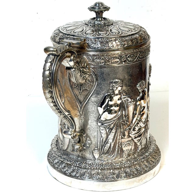 English Silver-Plated Classical Claret Jug by JG & Sons (James Dixon & Sons) For Sale - Image 9 of 18