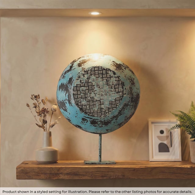 Invite a whisper of industrial history and artisanal soul into your sanctuary with this breathtaking Antique Industrial...