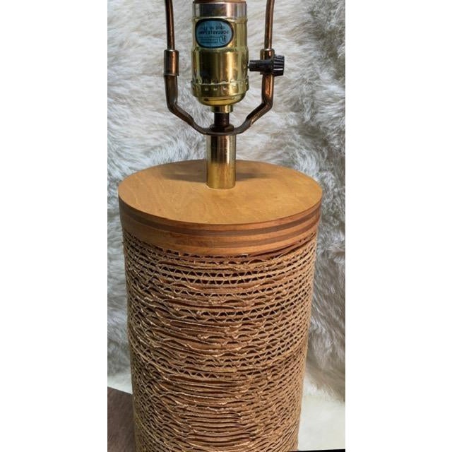 Wood Mid 20th Century Mid Century Modern Gregory Van Pelt Cardboard and Wood Lamp For Sale - Image 7 of 11