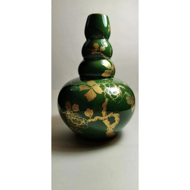 1940s Art Deco France Green Enameled Terracotta Vase For Sale - Image 13 of 13