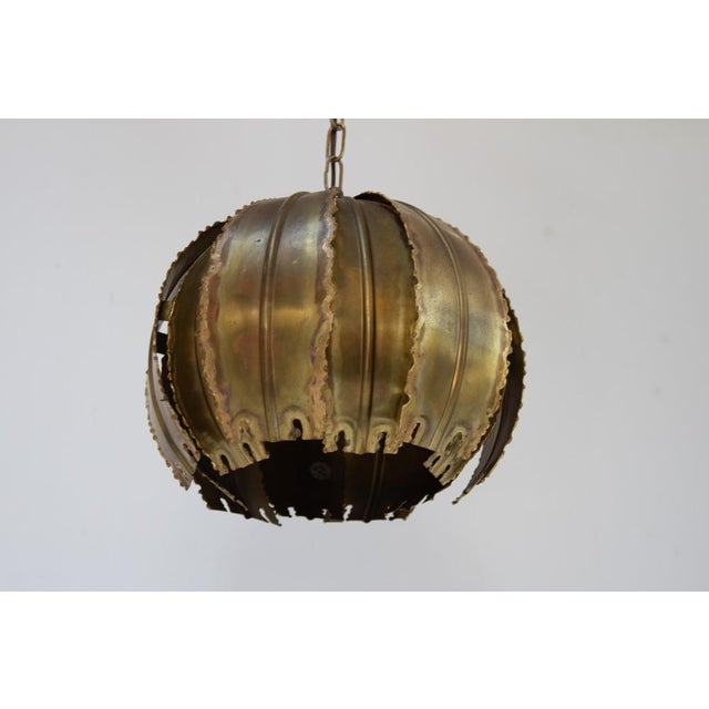 Danish Brass Poppy Pendant by Svend Aage Holm Sørensen, 1970s For Sale - Image 18 of 18