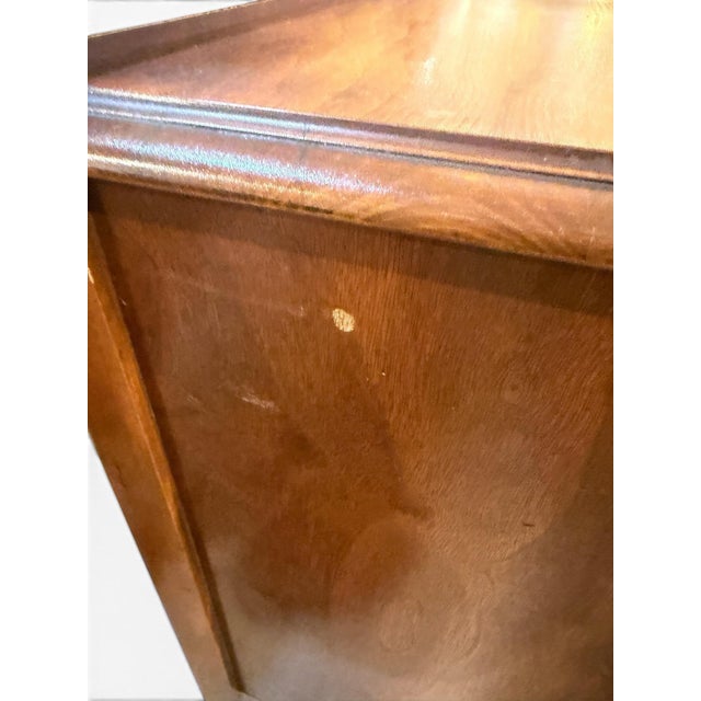 Wood Antique Jacobean Revival Mahogany Sideboard With Chevron Inlay For Sale - Image 7 of 11