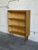 Mid-Century Modern Vintage Oak Bookcase With 3 Open Shelves Scalloped Top Trim and Tapered Legs Denmark 1960s For Sale - Image 3 of 9
