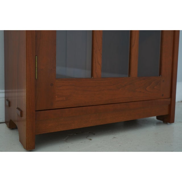 Stickley Cherry 1 Door Mission Style Bookcase For Sale - Image 12 of 15