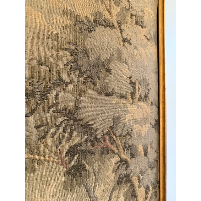 Vintage French Pastoral Jacquard Tapestry in Giltwood Frame For Sale - Image 4 of 7