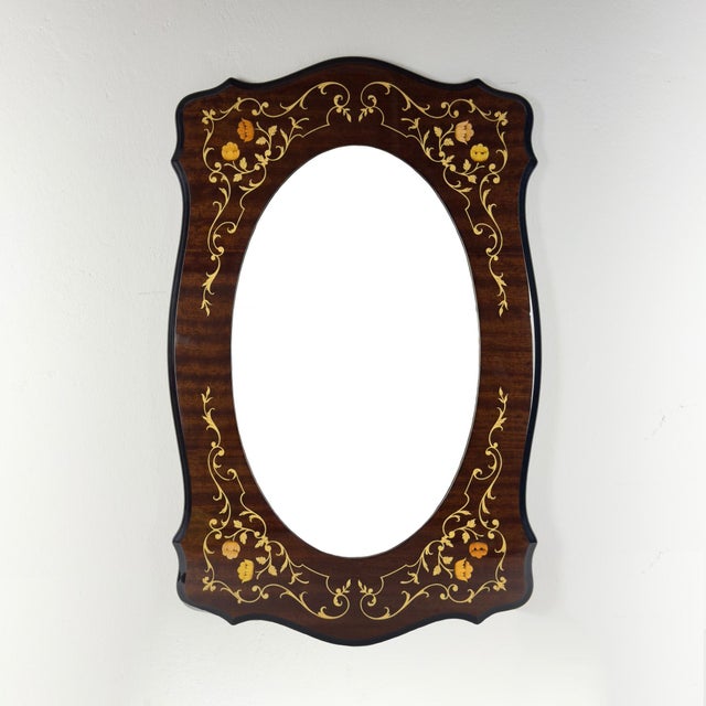 Vintage Large Wooden Mirror, Italy, 1970s For Sale - Image 13 of 13