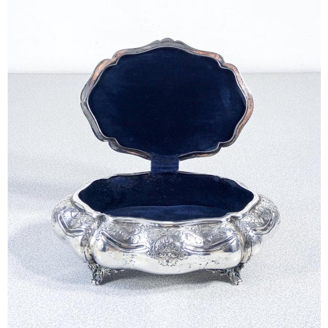 Vintage Silver Jewelry Box, 1930s For Sale - Image 3 of 18