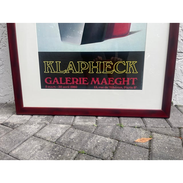 Vintage Konrad Klapheck Galerie Maeght Poster, Framed 27 X 37 For Sale - Image 9 of 13