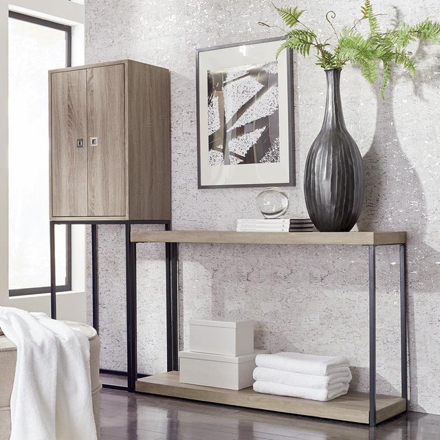 Wood & Metal Console Table For Sale In Chicago - Image 6 of 7