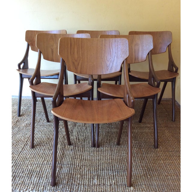 Danish Dining Chairs by Hovmand Olsen for Mogens Kold, 1960s, Set of 6 For Sale - Image 9 of 15