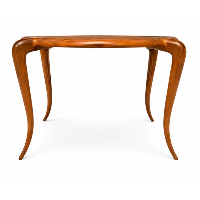 1950s Alan Goldberg Attributed Sculptural Wood Occasional Table For Sale - Image 5 of 7