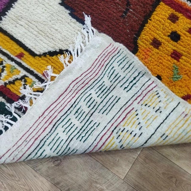 Textile Moroccan Berber Textile Wall Art With Abstract Portrait Design For Sale - Image 7 of 7