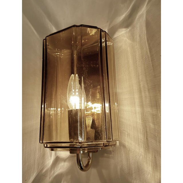 Vintage Glass Sconces from Glashütte Limburg, 1970s, Set of 2, Set of 2 For Sale - Image 10 of 17