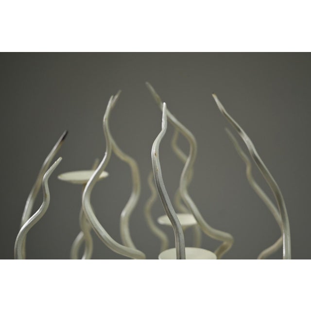 1970s Brutalist White Tree of Life Candleholder, 1970s For Sale - Image 5 of 9