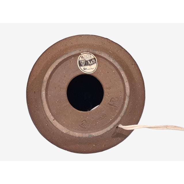 1960s Mid-Century Modern Helge Bjufstrøm, Large Table Lamp, Brown Stoneware For Sale - Image 10 of 10