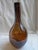 Mid-Century Modern Vintage Murano Amber Crackle Glass Bottle Vase - 16" For Sale - Image 3 of 8