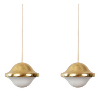 Vintage Danish Pendant Lamps Bubi by Henning Kuppel for Louis Poulsen, 1972, Set of 2 For Sale