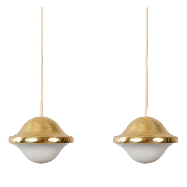 Vintage Danish Pendant Lamps Bubi by Henning Kuppel for Louis Poulsen, 1972, Set of 2 For Sale