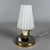 Vintage Table Lamps in Opaline Pleated Glass and Gold Metal, 1960s, Set of 2 For Sale - Image 6 of 11