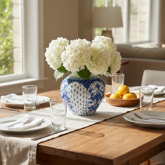 The Elegance of Blue and White ️ This Handmade Ceramic Vase is a tribute to the timeless beauty of Iznik art. Standing at...