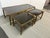 Design Plus Gallery presents a Three-Piece Italian Modern Nesting Coffee Table Set. This vintage set includes one...