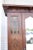 6FT Arts and Crafts Mission Oak Armoire Arts and Crafts oak wardrobe with top cornice, decorative windows and a full-...