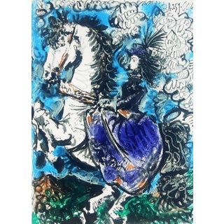 1959 Vintage Pablo Picasso "Jacqueline Comme Amazone" Print For Sale