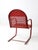 Metal Mid Century Red Metal Patio Chair For Sale - Image 7 of 12