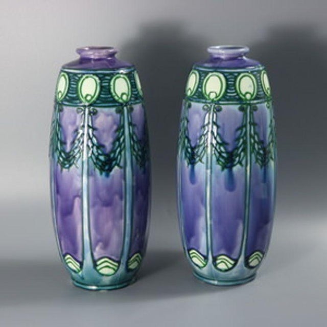 Pair of Minton Secessionist Purple No.1 Vases For Sale - Image 11 of 11