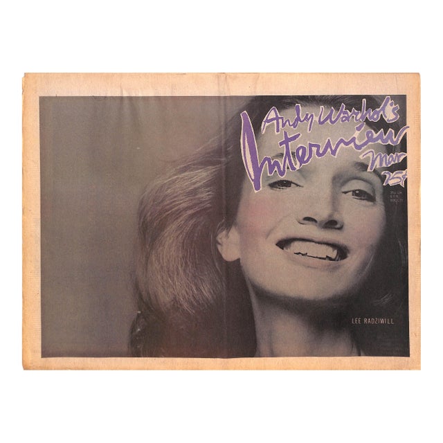 Andy Warhol's Interview Vol v March 1975 W/ Lee Radziwill on Cover For Sale
