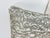 Turkish Ottoman Revival Silver Metallic Embroidered Linen Decorative Pillow For Sale - Image 10 of 16