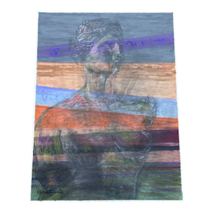 Contemporary Original Ej Hartmann Abstract Expressionist Portrait Painting/ Drawing