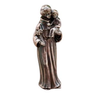 Silver Statuette of Saint Anthony For Sale