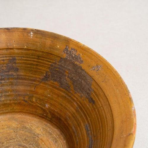 20th Century Rustic Ceramic Plate Vase in Earth Tone, 1940s For Sale - Image 10 of 13
