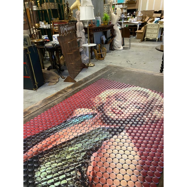 Absolutely gorgeous depiction of Marilyn Monroe on tile. Tiles come apart and this can be used as a work of art or tile...