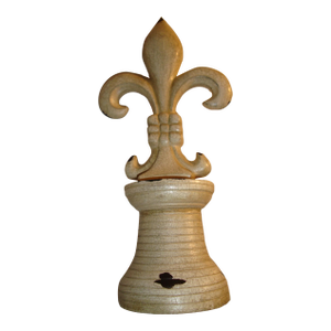 Large Mid 20th Century French Ivory Color Fleur De Lys Decor