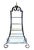 Metal Vintage French Iron Pagoda Glass Shelf Graduated Étagère - Maison Jansen Style For Sale - Image 7 of 11