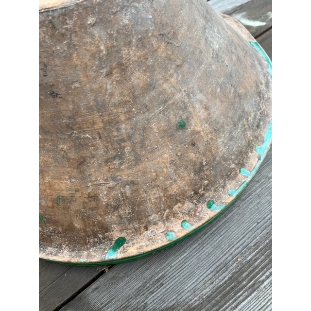 Late 19th Century Large Green Glazed Antique French Terracotta Tian Bowl For Sale In Seattle - Image 6 of 8